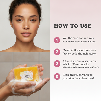 lemon turmeric & kojic acid brightening soap - 3 Pack